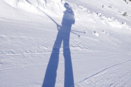 snowy landscape of Montgenvre in the high Alps in winter, franceの写真素材