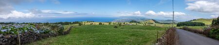 Walk on the Azores archipelago. Discovery of the island of Sao Miguel, Azores. Portugalの写真素材
