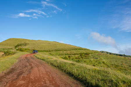 Walk on the Azores archipelago. Discovery of the island of sao jorge, Azores. Portugal, Velas