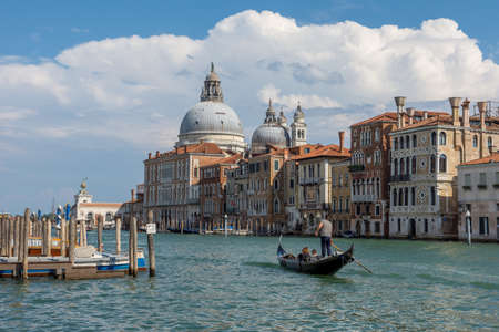 discovery of the city of Venice and its small canals and romantic alleys, Italyの写真素材