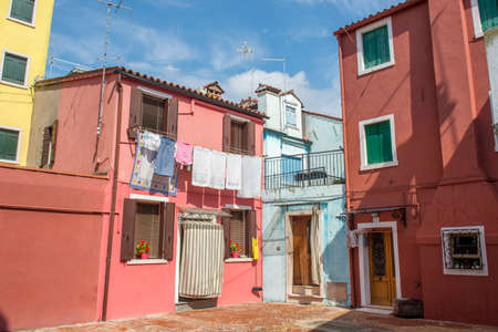 discovery of the city of Venice and its small canals and romantic alleys, Italyの写真素材