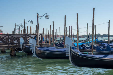 discovery of the city of Venice and its small canals and romantic alleys, Italyの写真素材