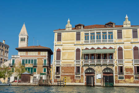 discovery of the city of Venice and its small canals and romantic alleys, Italyの写真素材