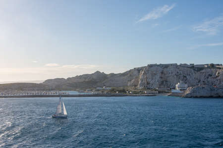 discovery of the harbor of Marseille and the islands of the region in May, Franceの写真素材