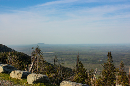 nice view on top of a mountainの写真素材