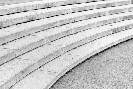 Curved Steps - high relief wave patterns in architecture with shape repetitionの写真素材