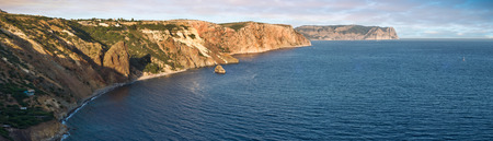 Black Sea sunset landscape. Fiolent cape. Crimea. Ukraineの写真素材