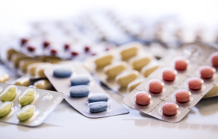 Drugs and pills close up
