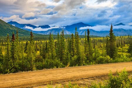 Amazing view of landscape mountain in Alaska. Indescribable beauty of nature!の写真素材