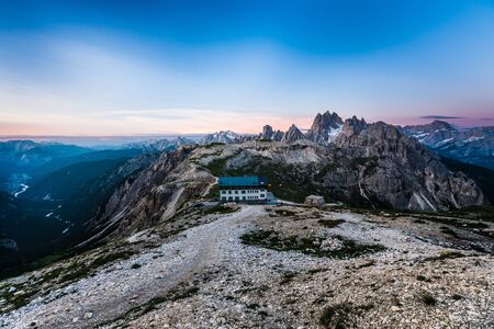 landscape forest in trentino with dolomiti mountainの写真素材