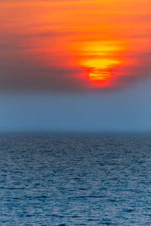 Southern India sunset over Indian Oceanの写真素材