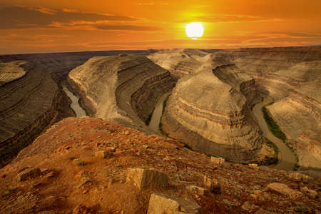 Grand Canyon, USA. Colorado river at adventure place. National Park. Landscape view point sunsetの写真素材