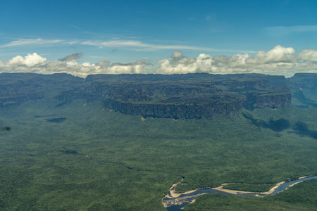 Scenic view of Canaima National Park Mountains and Canyons in Venezuelaの写真素材
