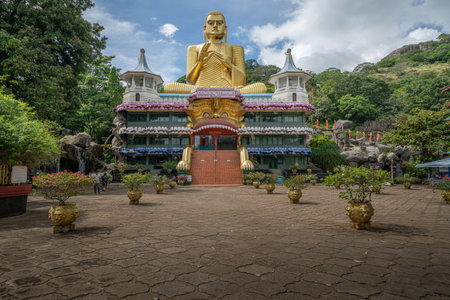 Golden Temple in Dambulla Sri Lankaの写真素材