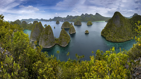 Indonesia superb sunset in Papua Raja-Ampat-Papua