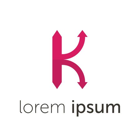 A letter logo design with minimalist concept vector templateのイラスト素材