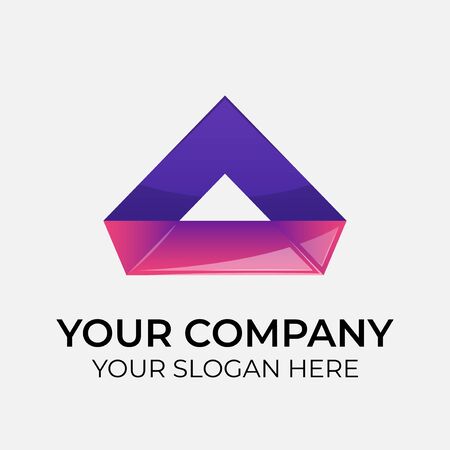 colorful vector logo design and identity for company on white backgroundのイラスト素材