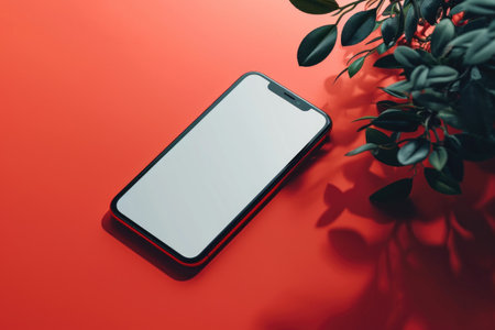 Minimalist Elegance: Smartphone Mockup with Blank Screen Templateの素材