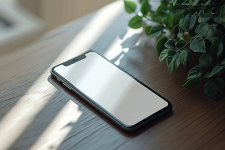 Minimalist Elegance: Smartphone Mockup with Blank Screen Templateの素材
