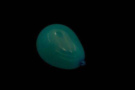 Blue little balloon isolatedの写真素材