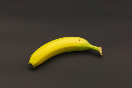 isolated banana on black backgroundの写真素材