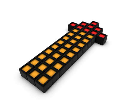 arrow made of cubes