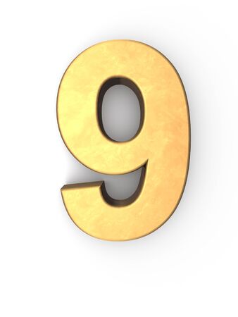 number nine golden metal texture 