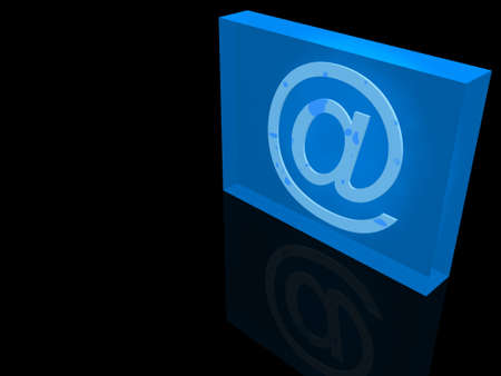 email sign inside in ice cube 