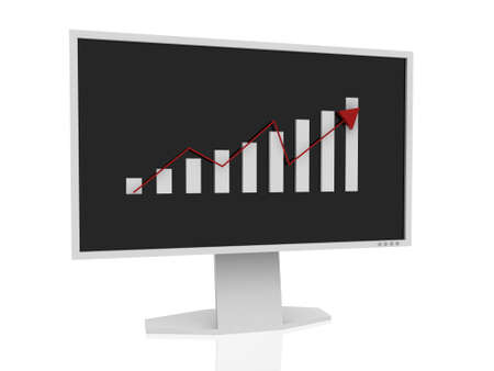 lcd with profit graphの写真素材