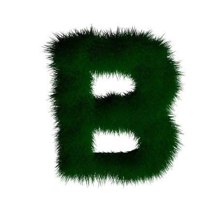 letter b made of grassの写真素材