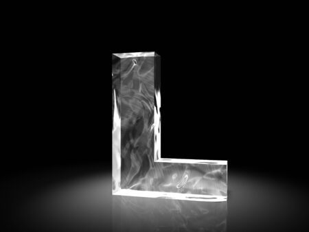 letter L of ice の写真素材