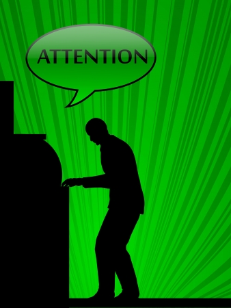 businessman making a withdrawal のイラスト素材