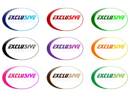 exclusive buttonsのイラスト素材