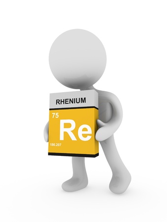 3d man carry a rhenium boxの写真素材