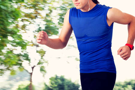 Running young man