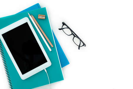 Notebooks and digital tabletの写真素材