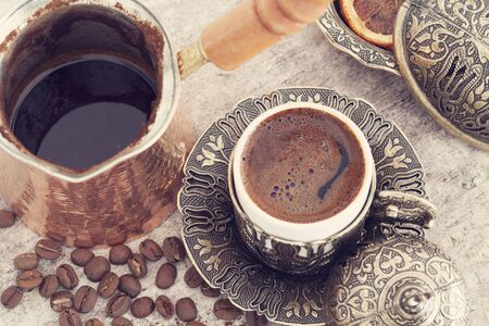 A cup of turkish coffeeの写真素材