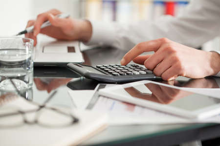Businessperson working in office