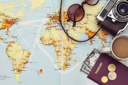 Planning vacation with map