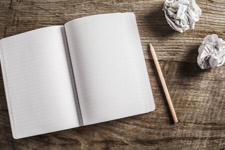 Notebook and pencilの写真素材