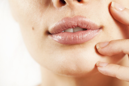 Beauty young woman lipsの写真素材