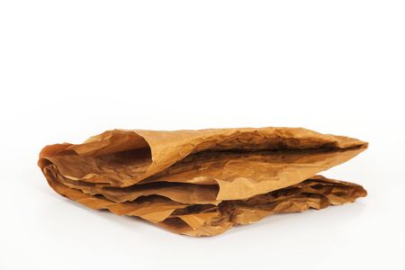 Natural brown paper on white background