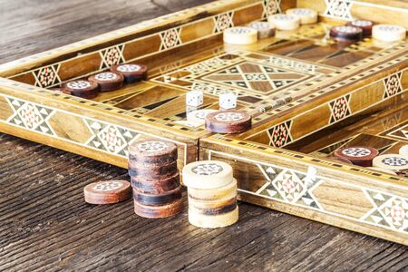 Backgammon game with two dice