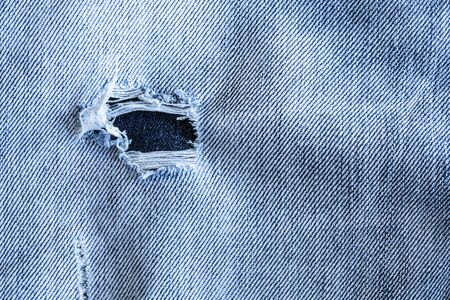 Blue jeans with shabby close up view
