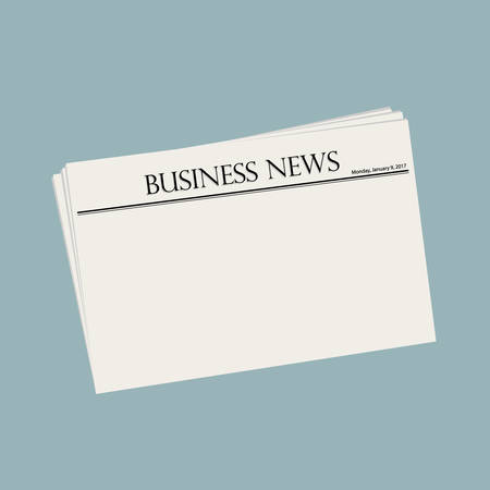 Business newspaper on grey backgroundのイラスト素材