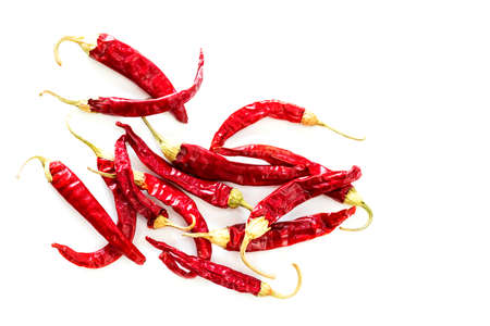 Red chili pepper on white background