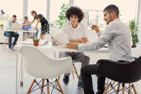 Businesspeople working  in office