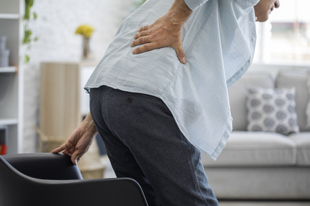 Old man with back pain