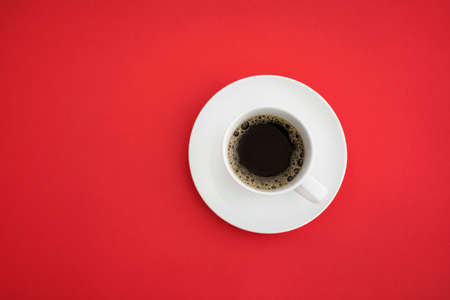 Cup of coffee top viewの写真素材