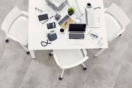 Business table in the officeの写真素材